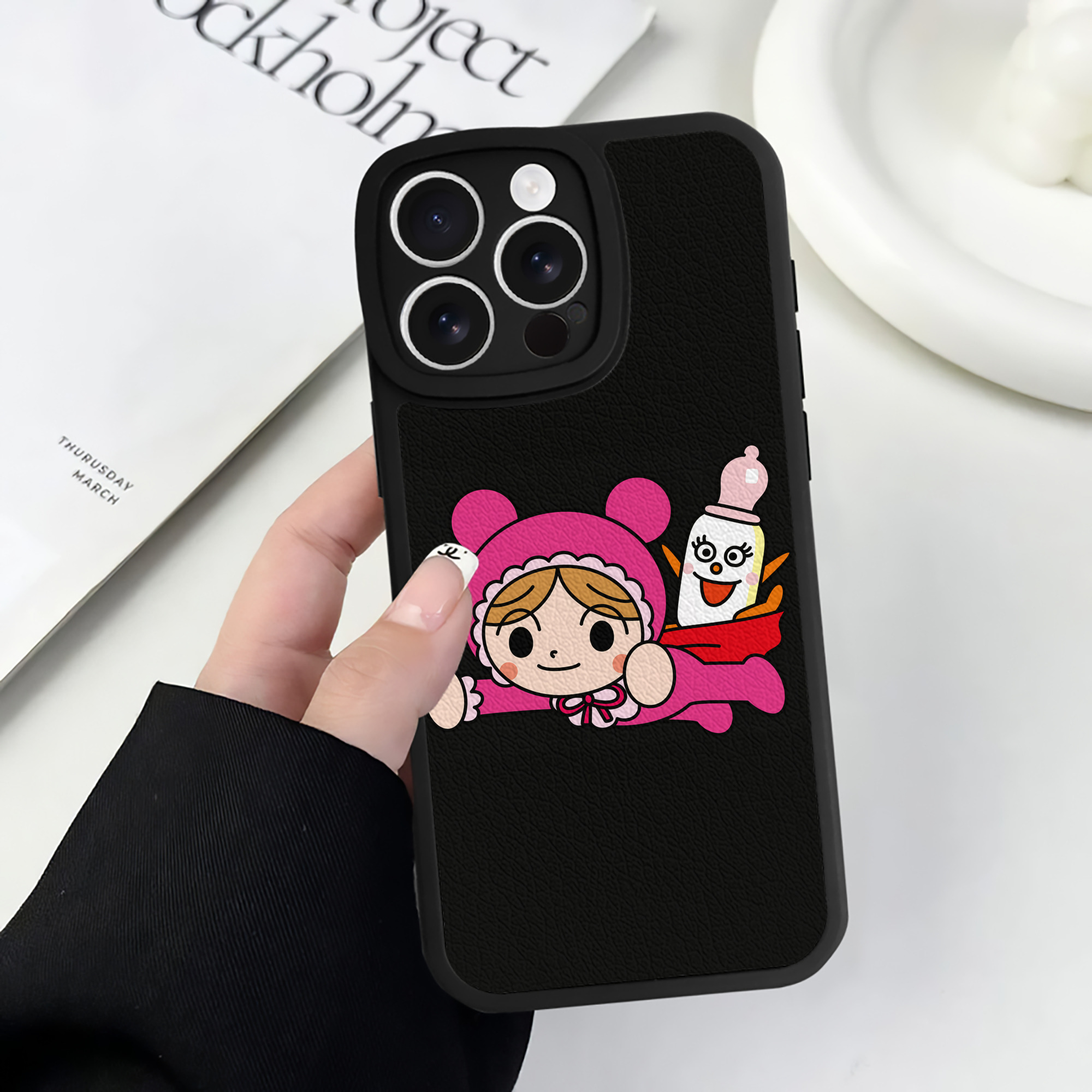 （画像用） アンパンマン Anpanman 【iPhone 16シリーズ対応】シリコンスマホケース（レザー調） 材質：シリコン